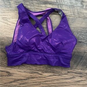 Purple Born Primitive Metallic Sports bra